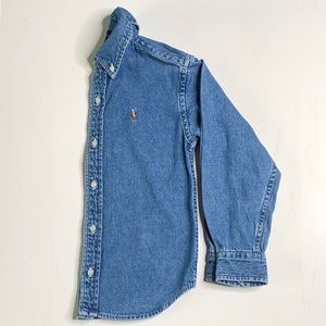Rare RL Polo long sleeve denim button down